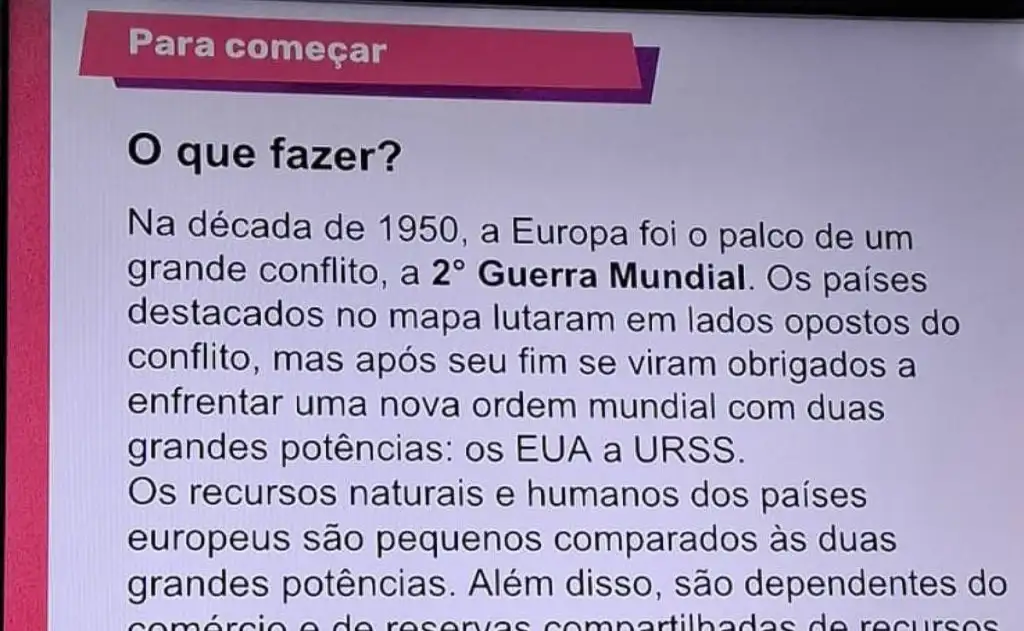 Erro em material didático